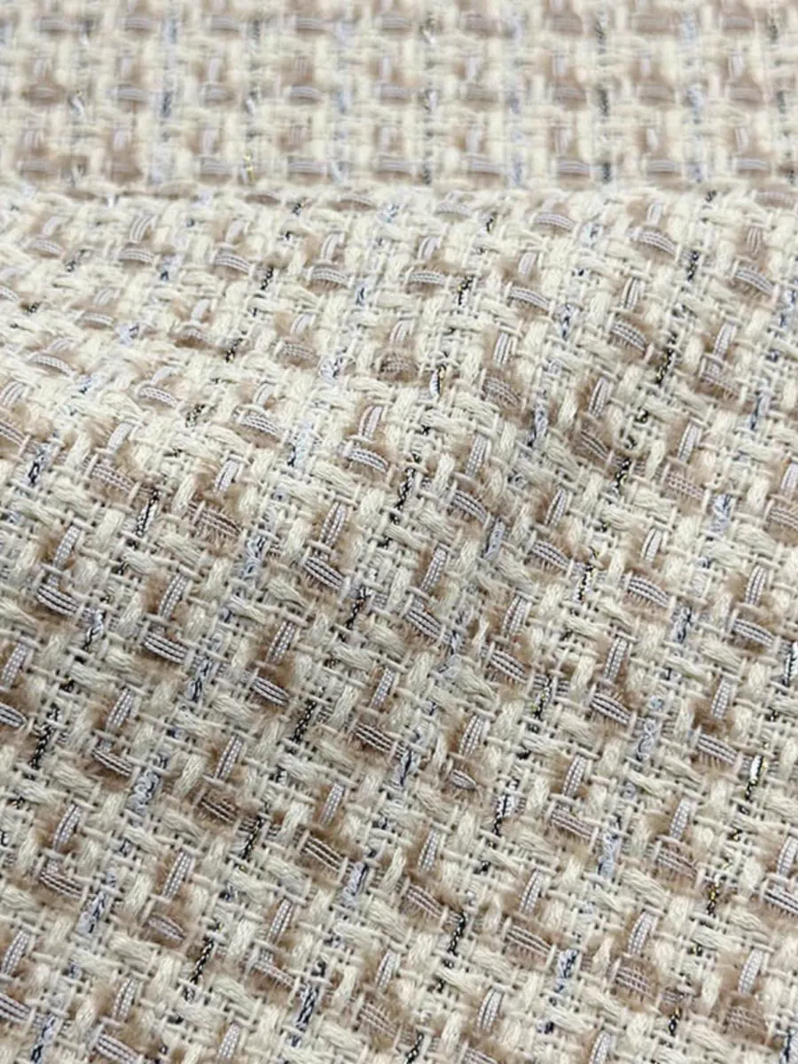 New woven small fragrance fabric fashion clothing designer vest dress DIY handmade tweed fabric