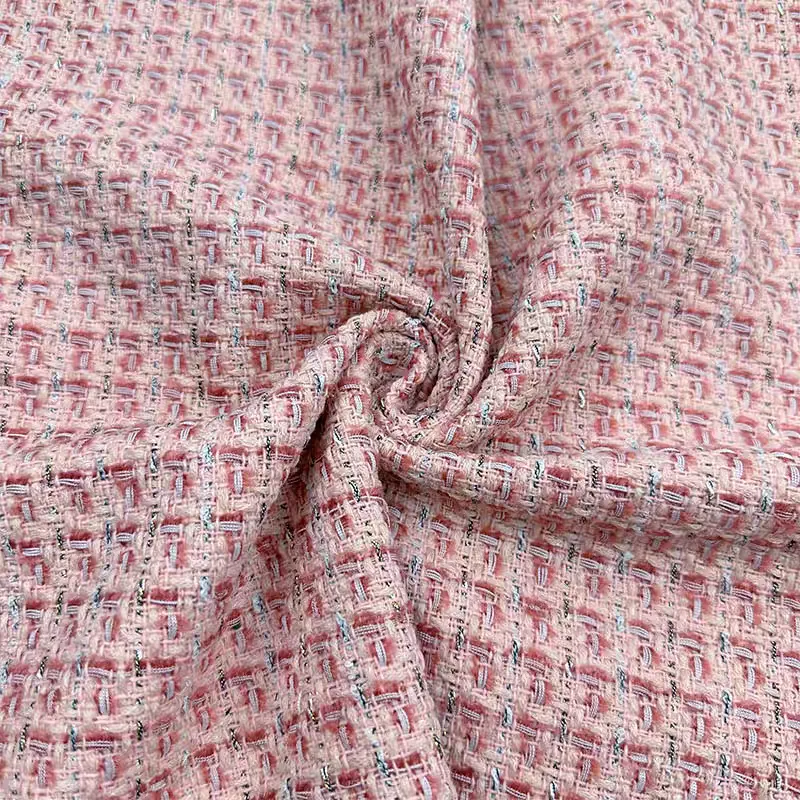 New woven small fragrance fabric fashion clothing designer vest dress DIY handmade tweed fabric
