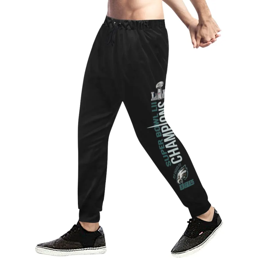 Philadelphia eagles Fans Sweatpants Black Mens Womens| super bowl champions Jogger Pants|eagles Baggy Slacks