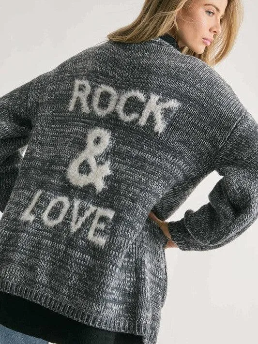 Rock   Love Long Sleeve Cardigan