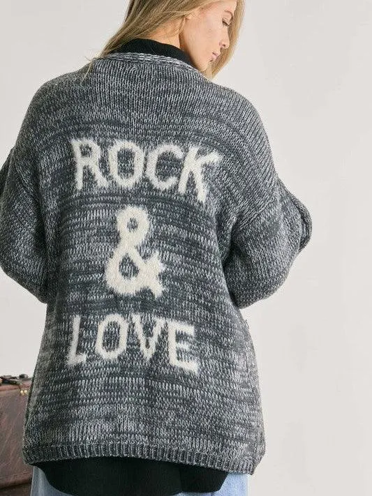 Rock   Love Long Sleeve Cardigan