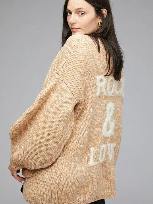 Rock   Love Long Sleeve Cardigan