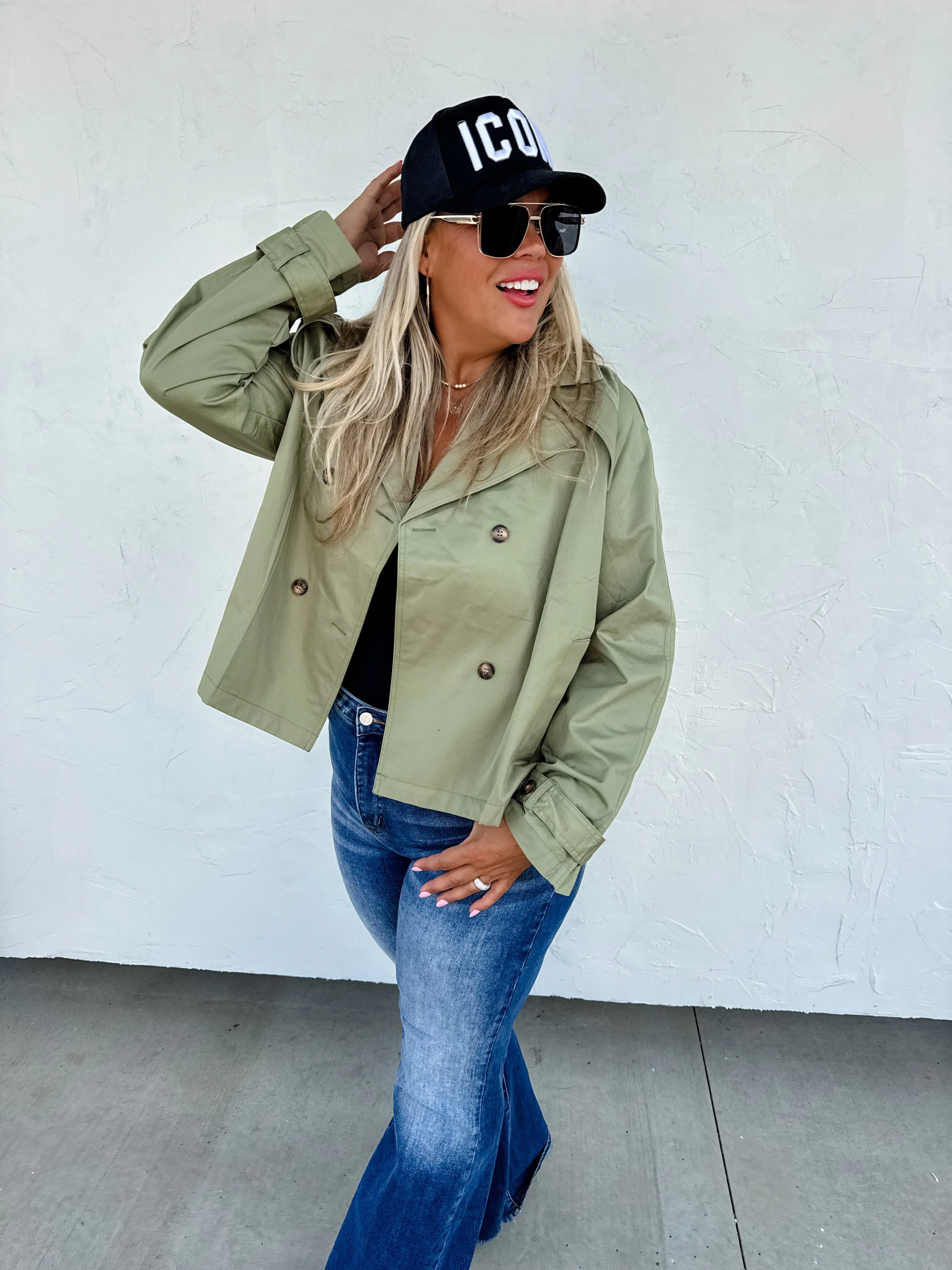 ROSSI CROP TRENCH COAT