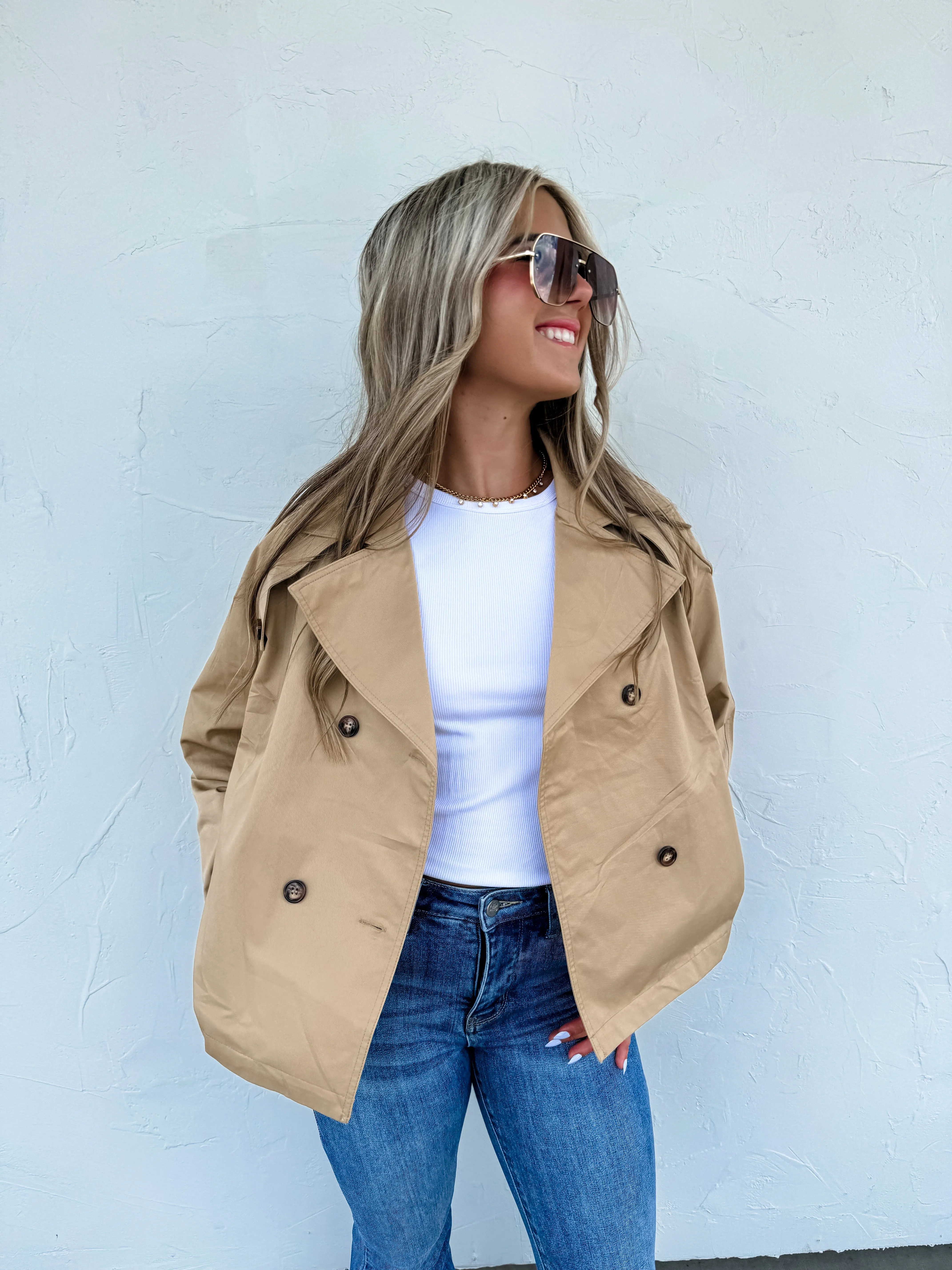 ROSSI CROP TRENCH COAT