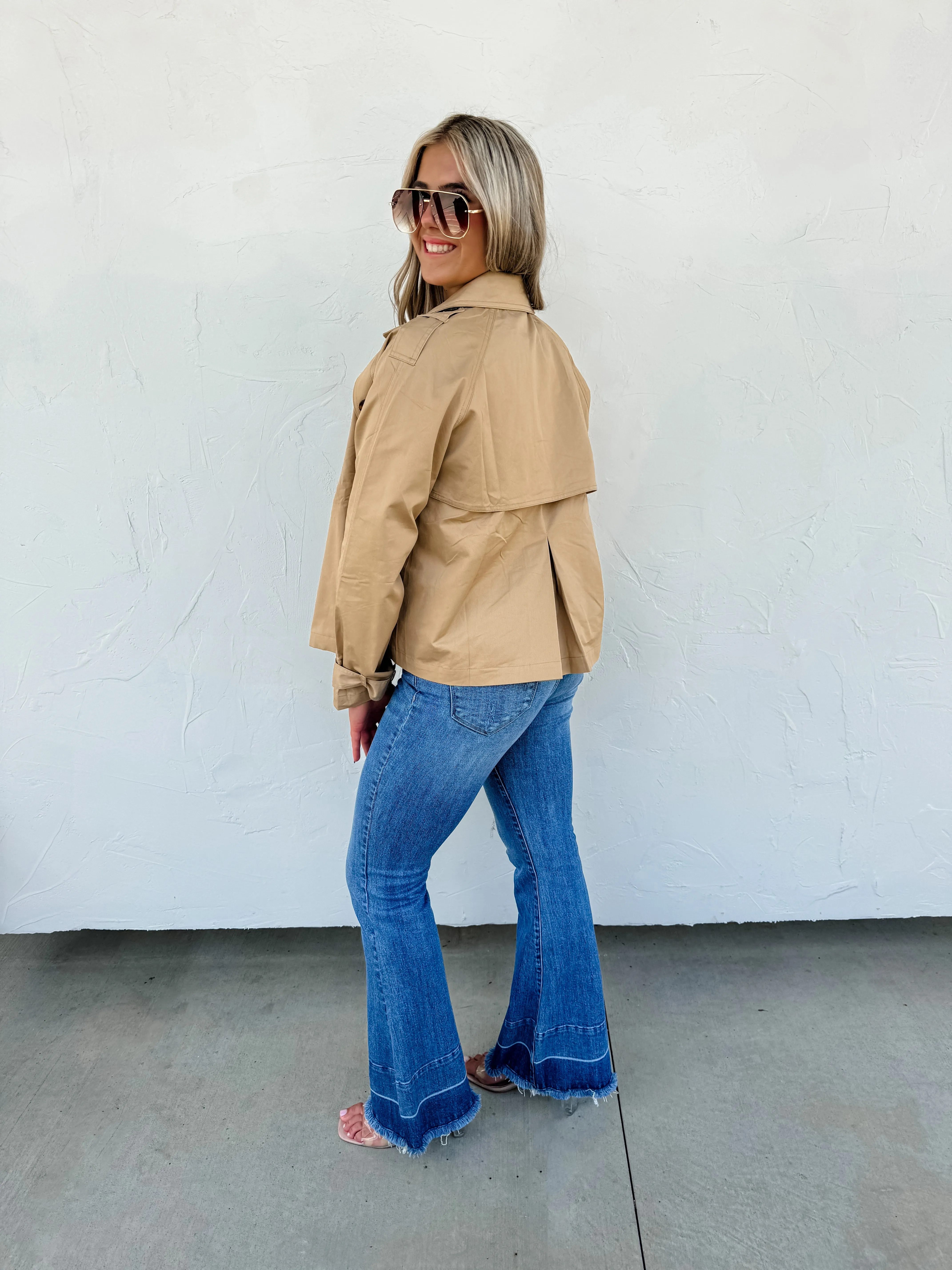ROSSI CROP TRENCH COAT