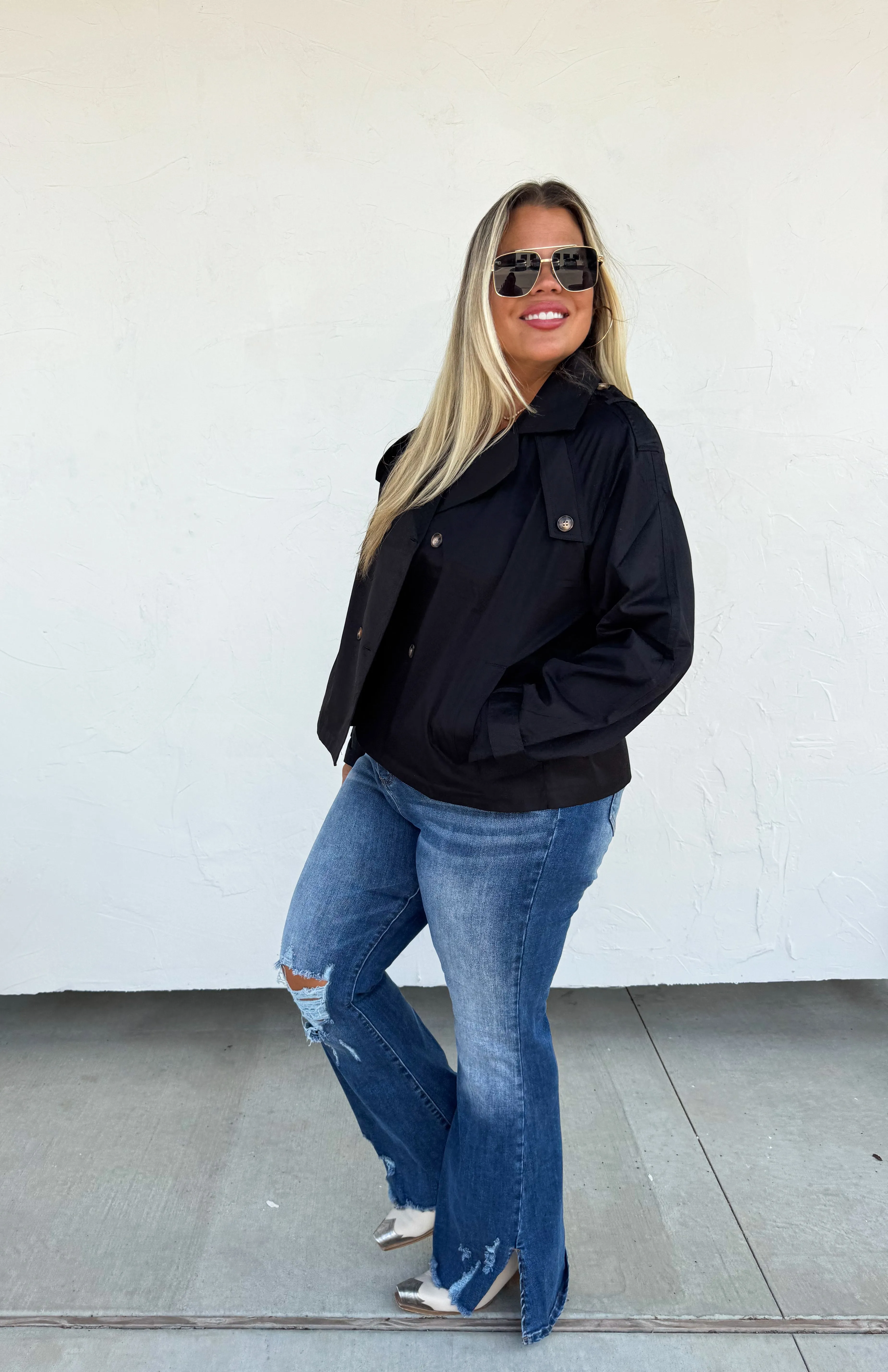 ROSSI CROP TRENCH COAT