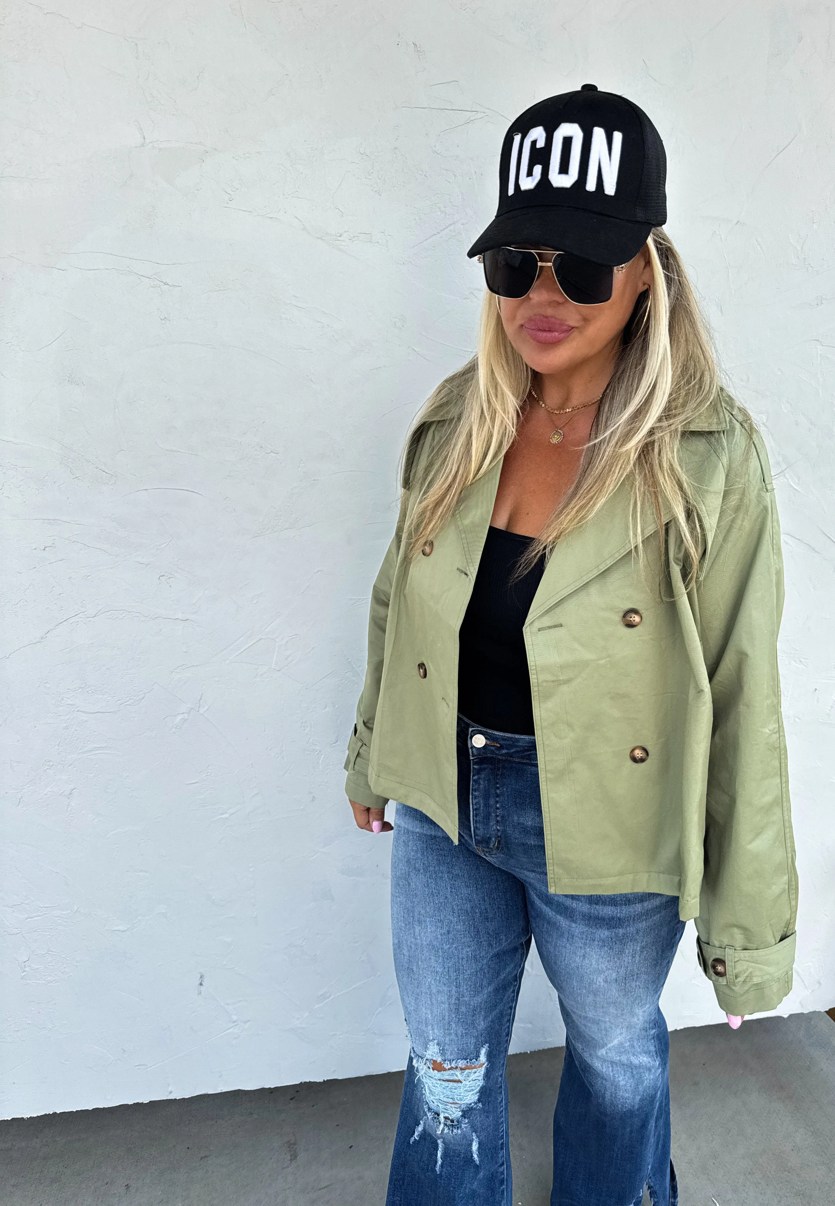 ROSSI CROP TRENCH COAT