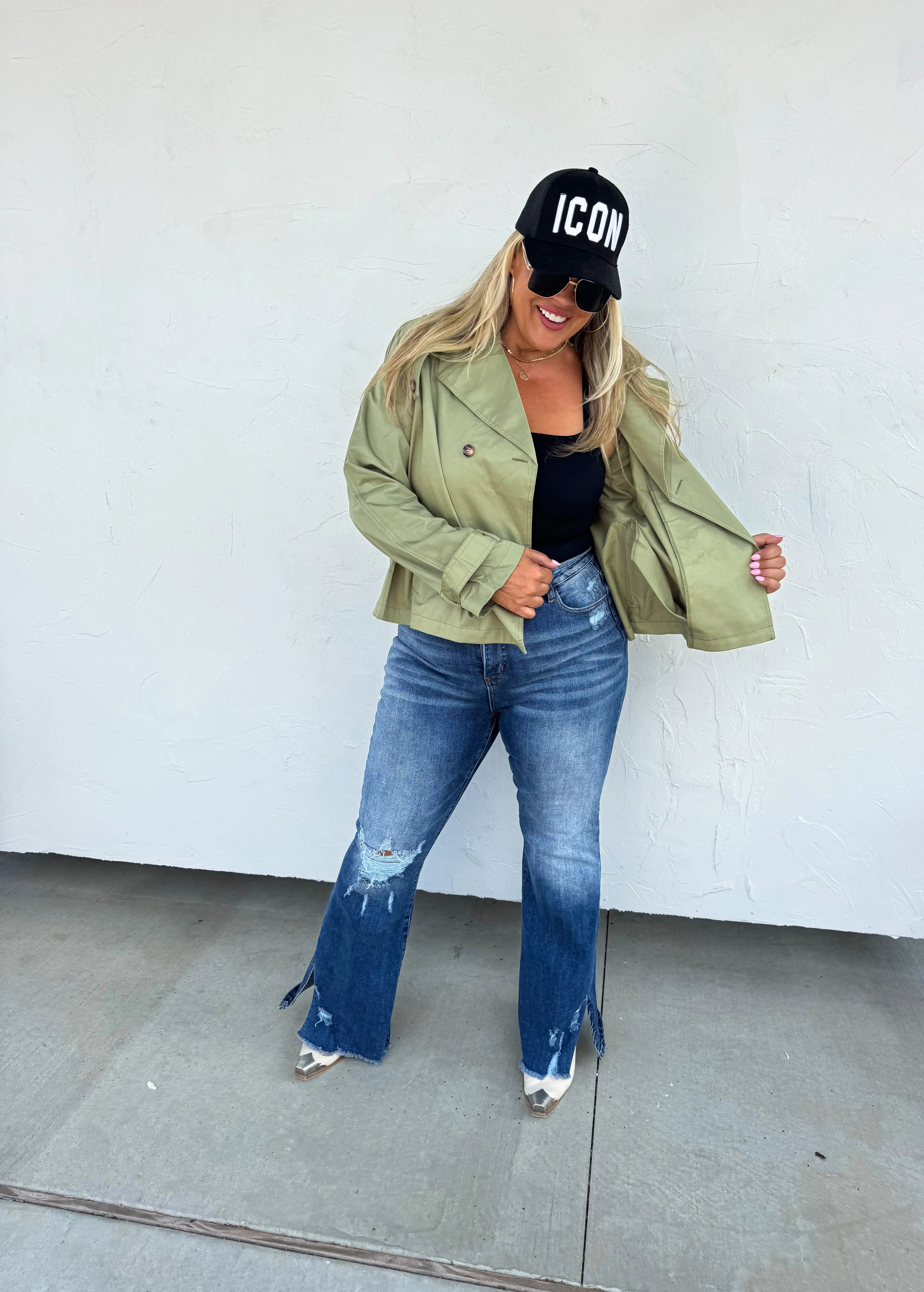 ROSSI CROP TRENCH COAT