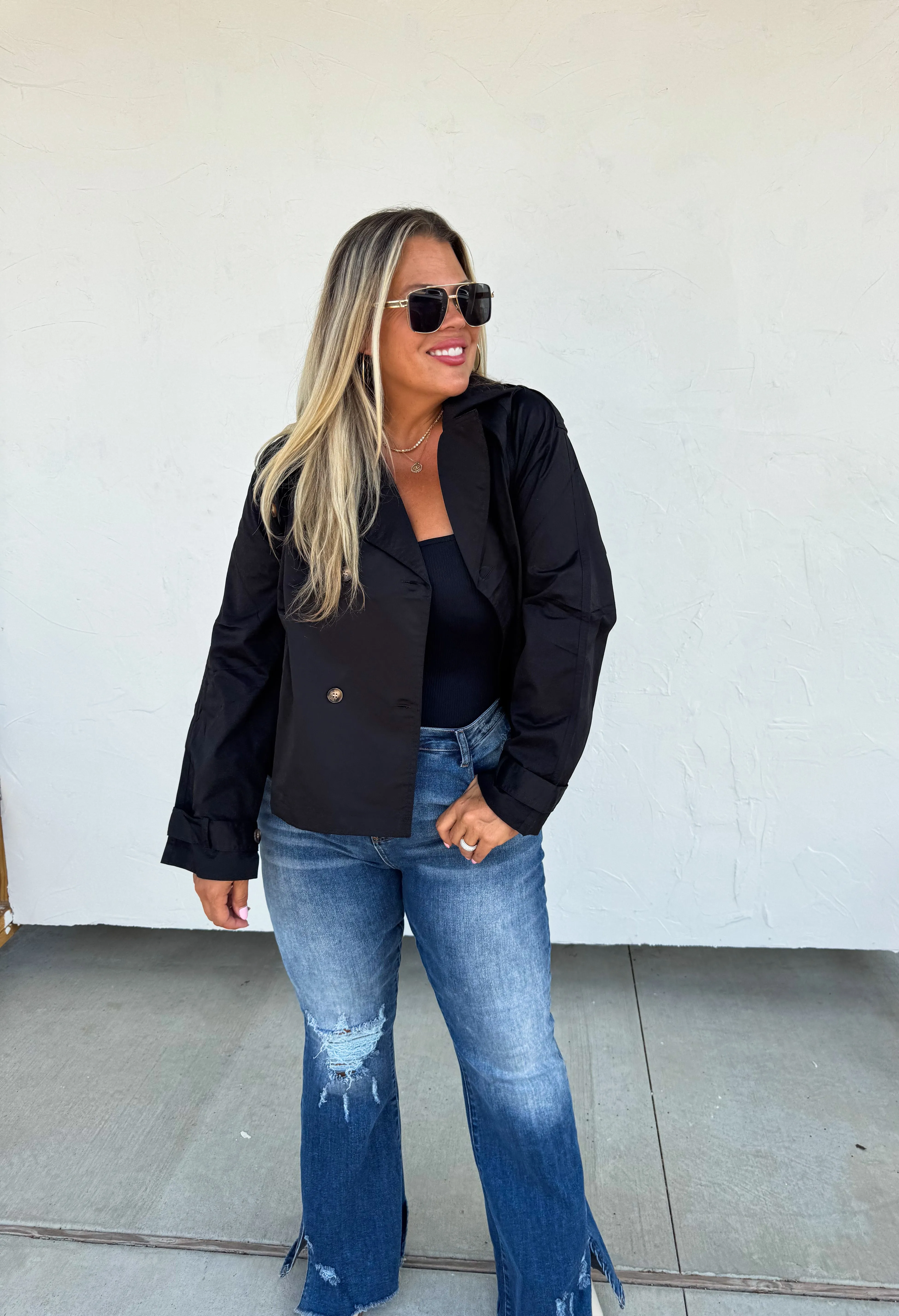 ROSSI CROP TRENCH COAT