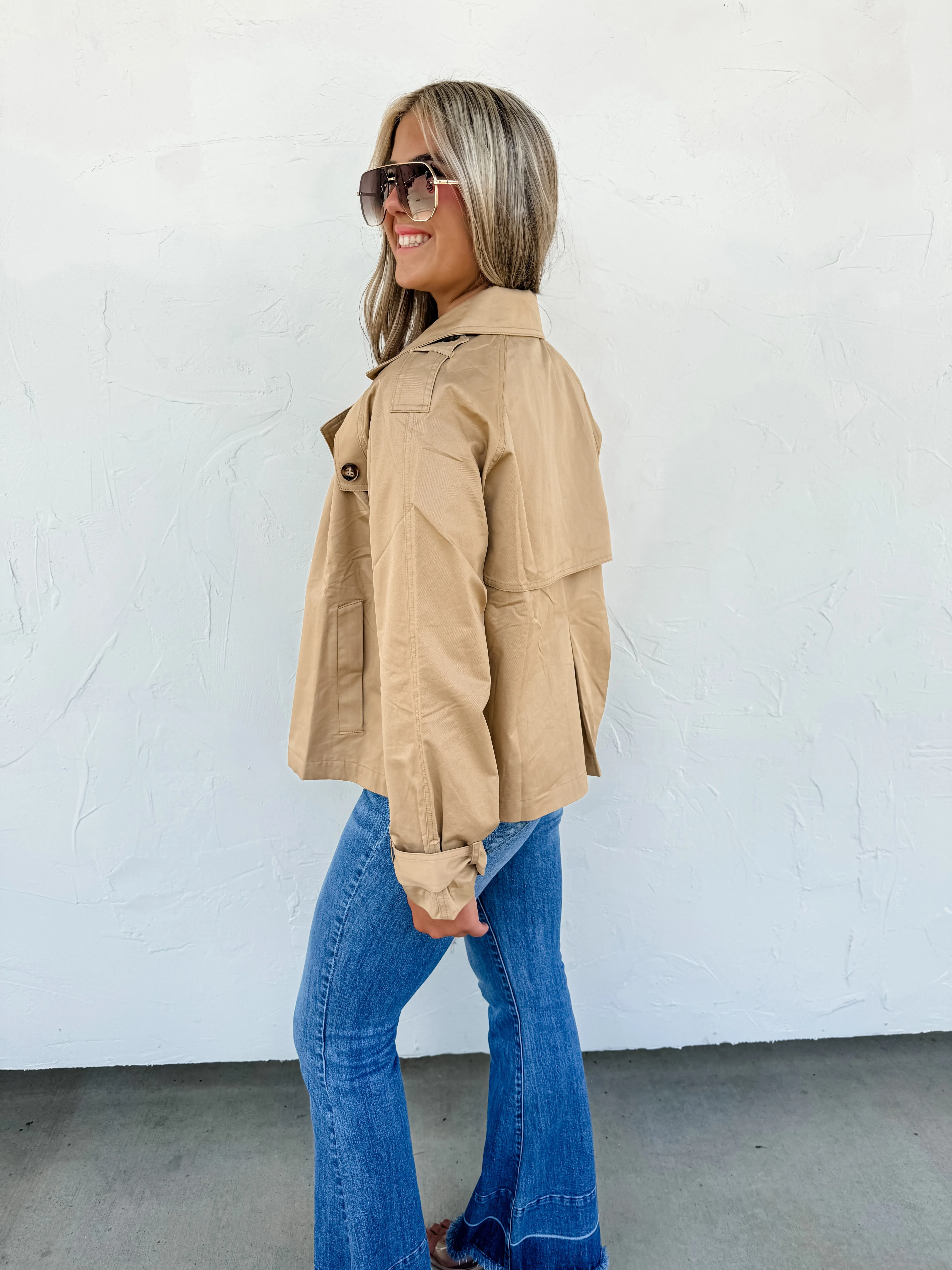 ROSSI CROP TRENCH COAT