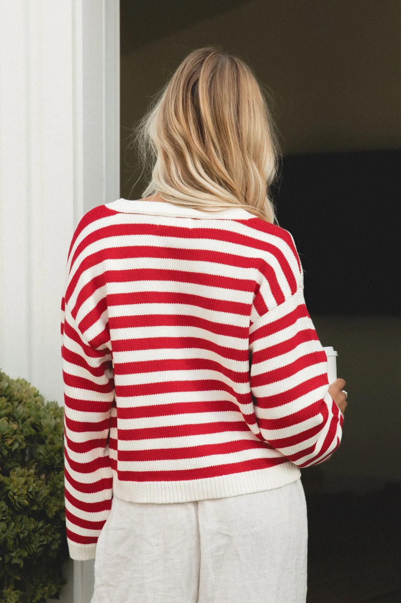 Roux Button Cropped Cardigan