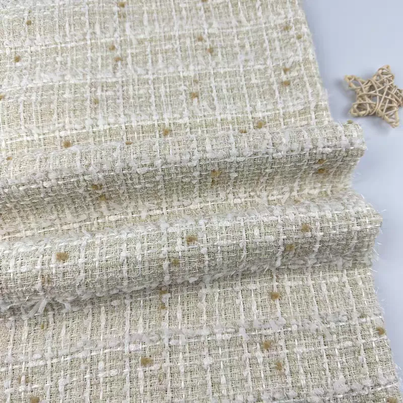 Spring butterfly yarn small fragrance fabric fine woven tweed clothing designer DIY luggage shoes and hats