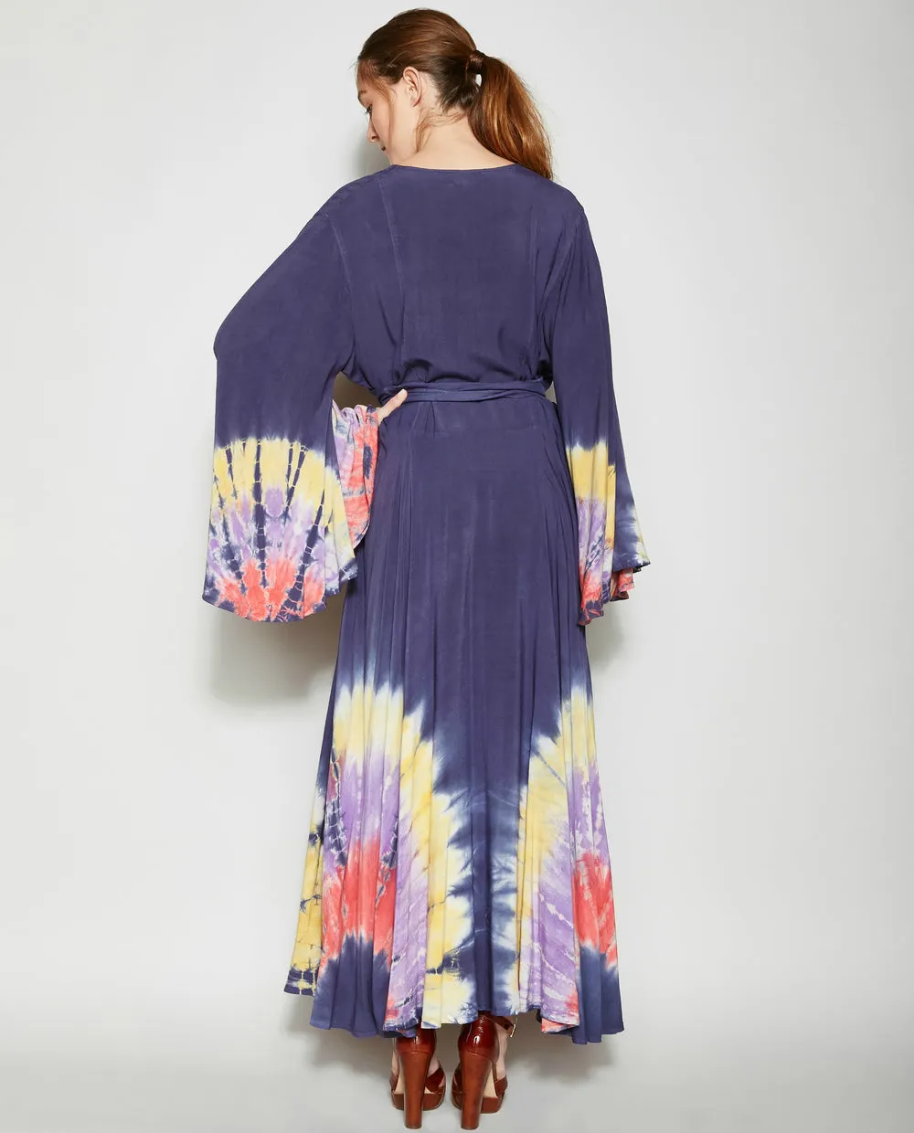 STARGAZER TIE DYE WRAP DRESS