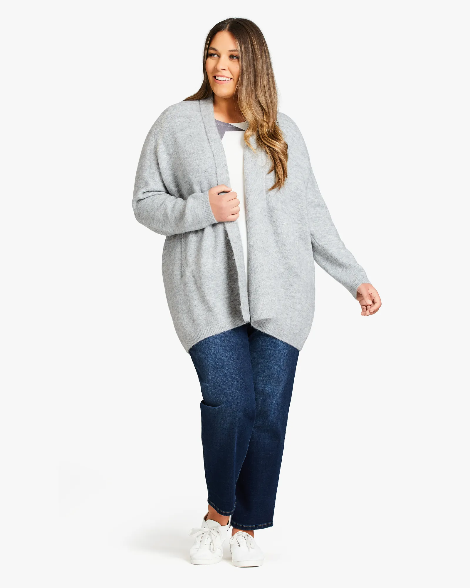 Tasha Knit Cardigan | Light Grey