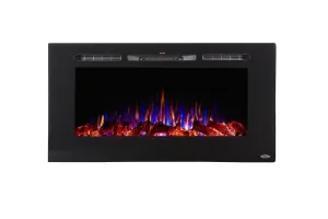 The Sideline 40 Inch Refurbished Recessed Electric Fireplace 80027