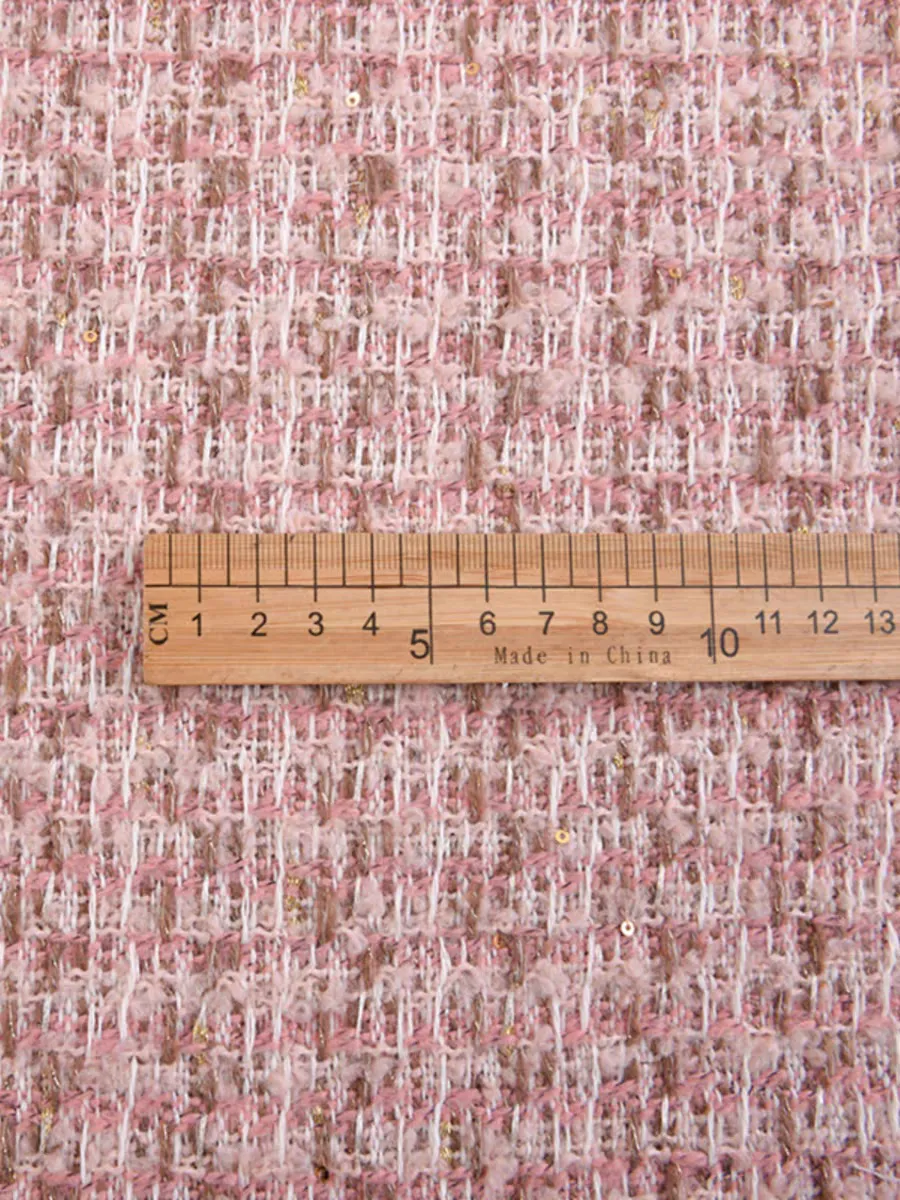 Thick metallic woven small fragrant tweed fabric diy handmade custom vest clothing designer fabric