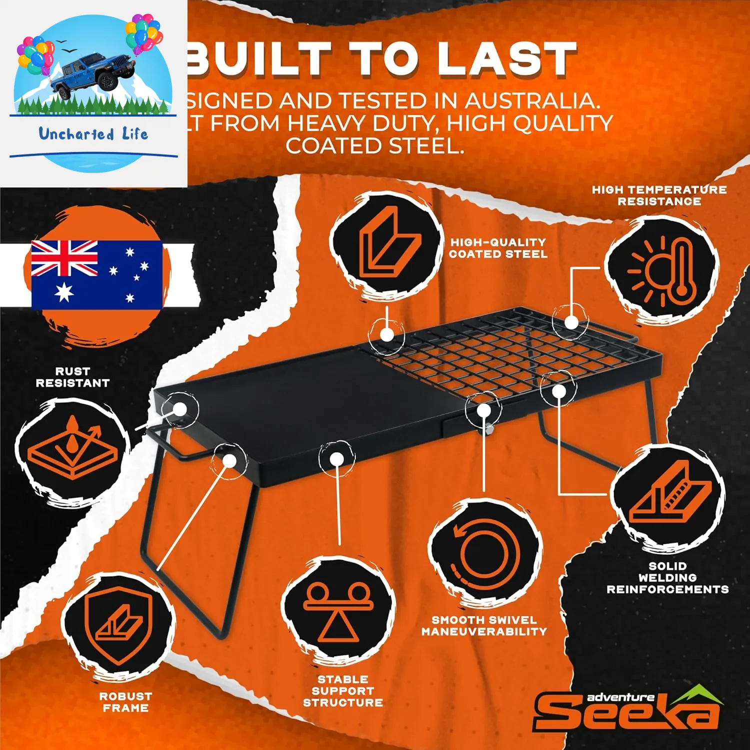 Ultra-Compact Folding Grill Grate for Versatile Outdoor Cooking