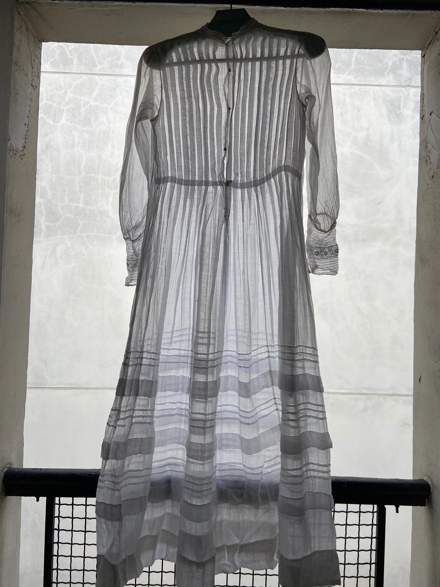 Vintage sheer white antique dress