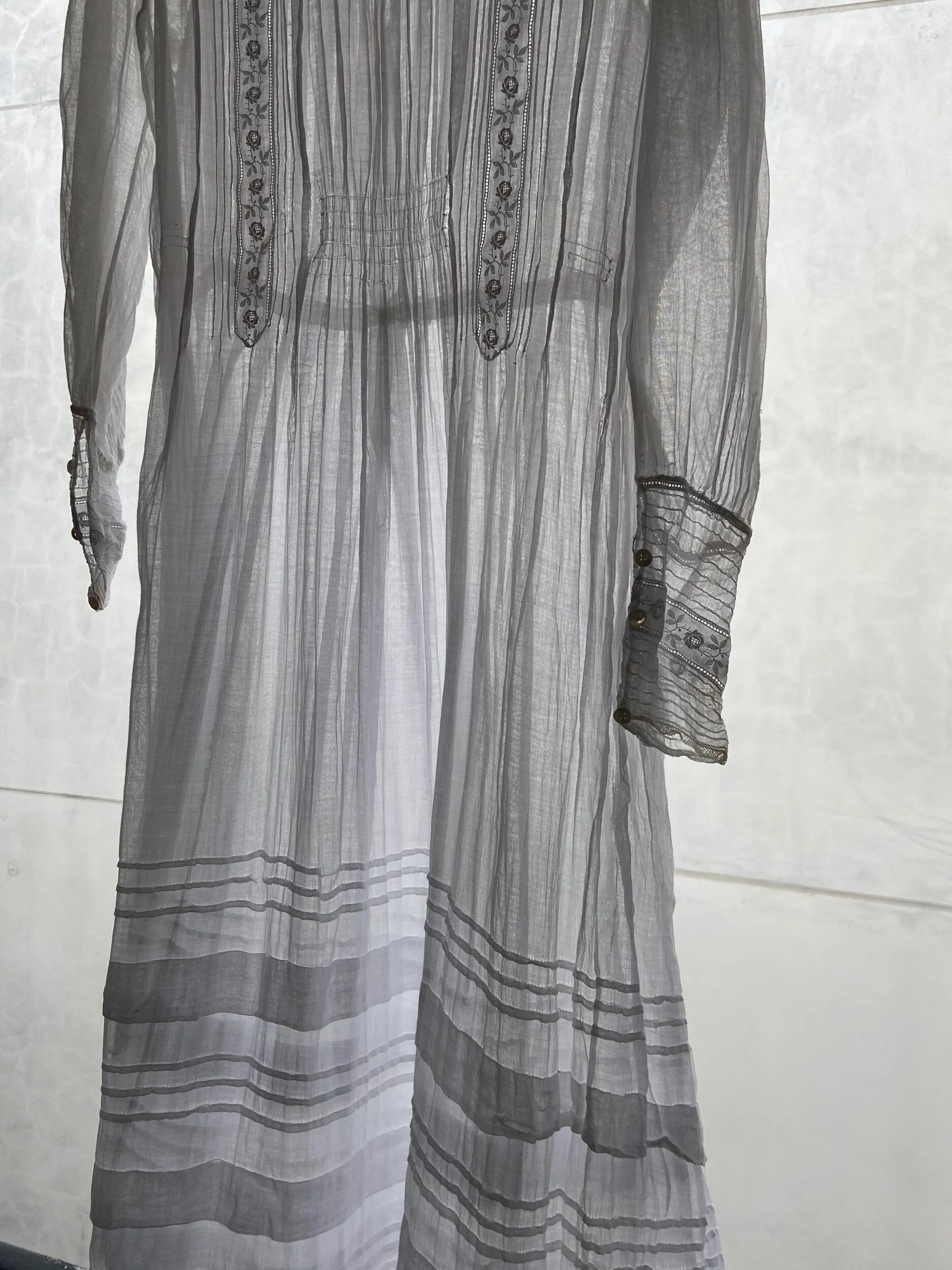 Vintage sheer white antique dress