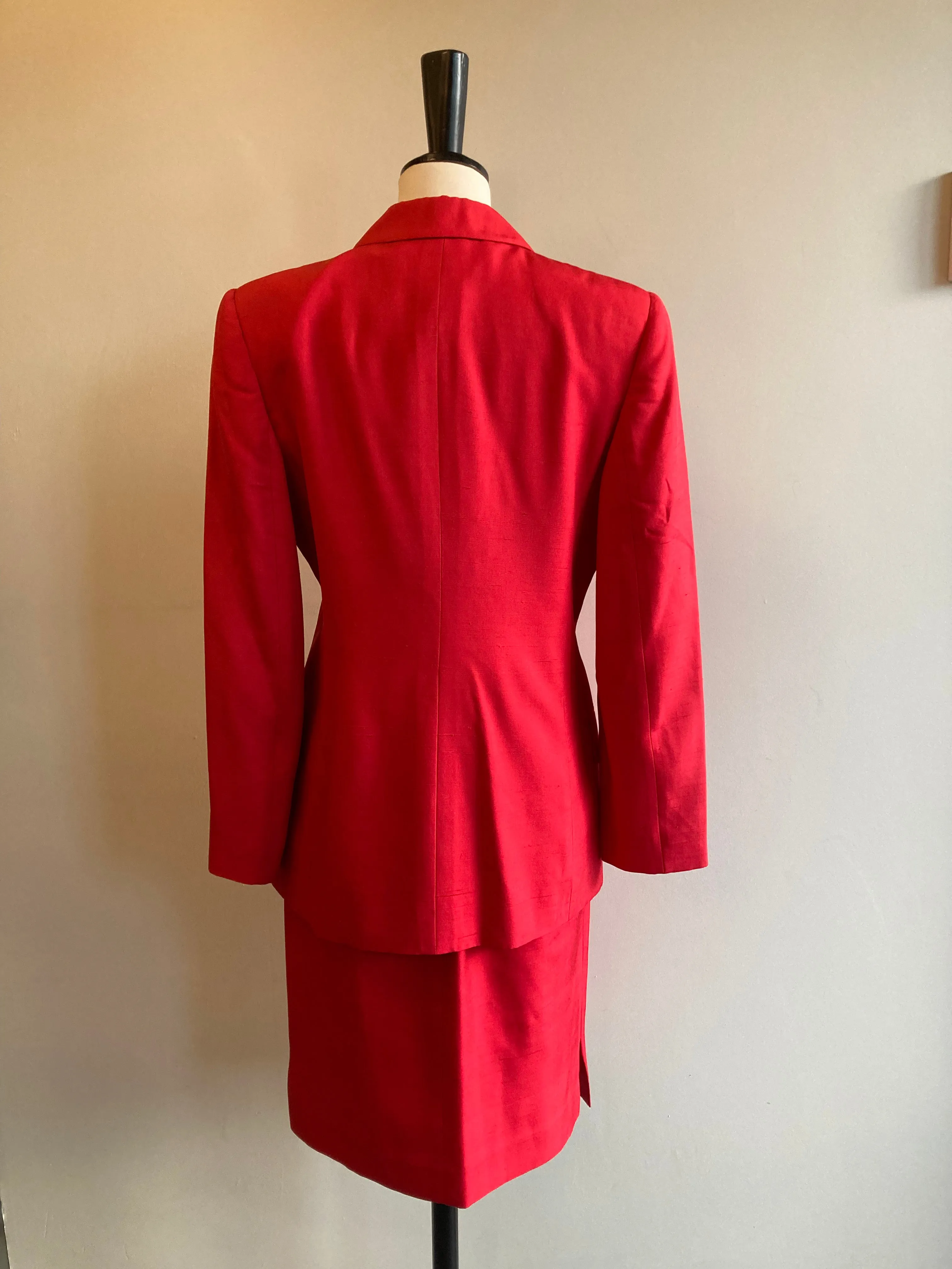 Vintage Silk Skirt Suit