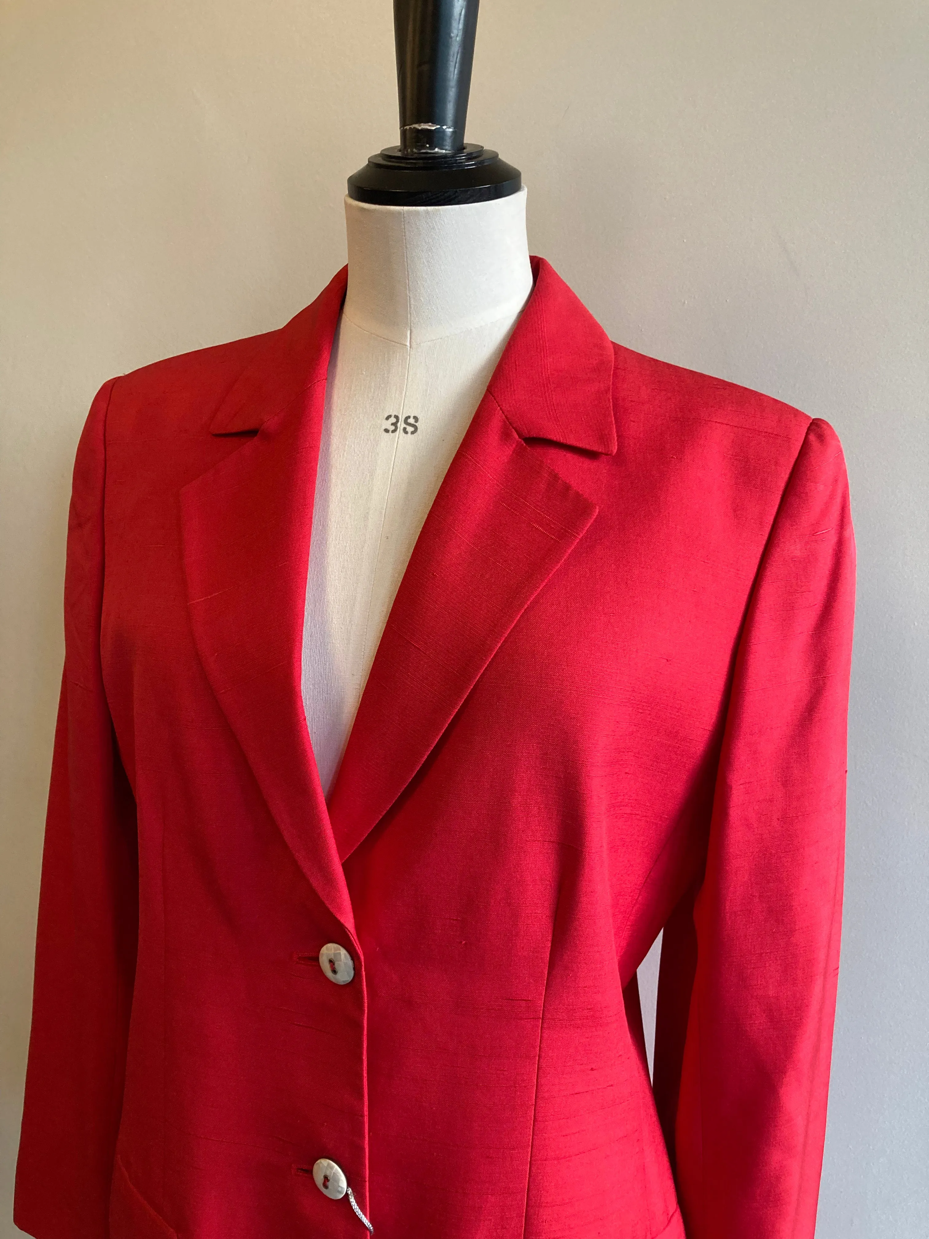 Vintage Silk Skirt Suit