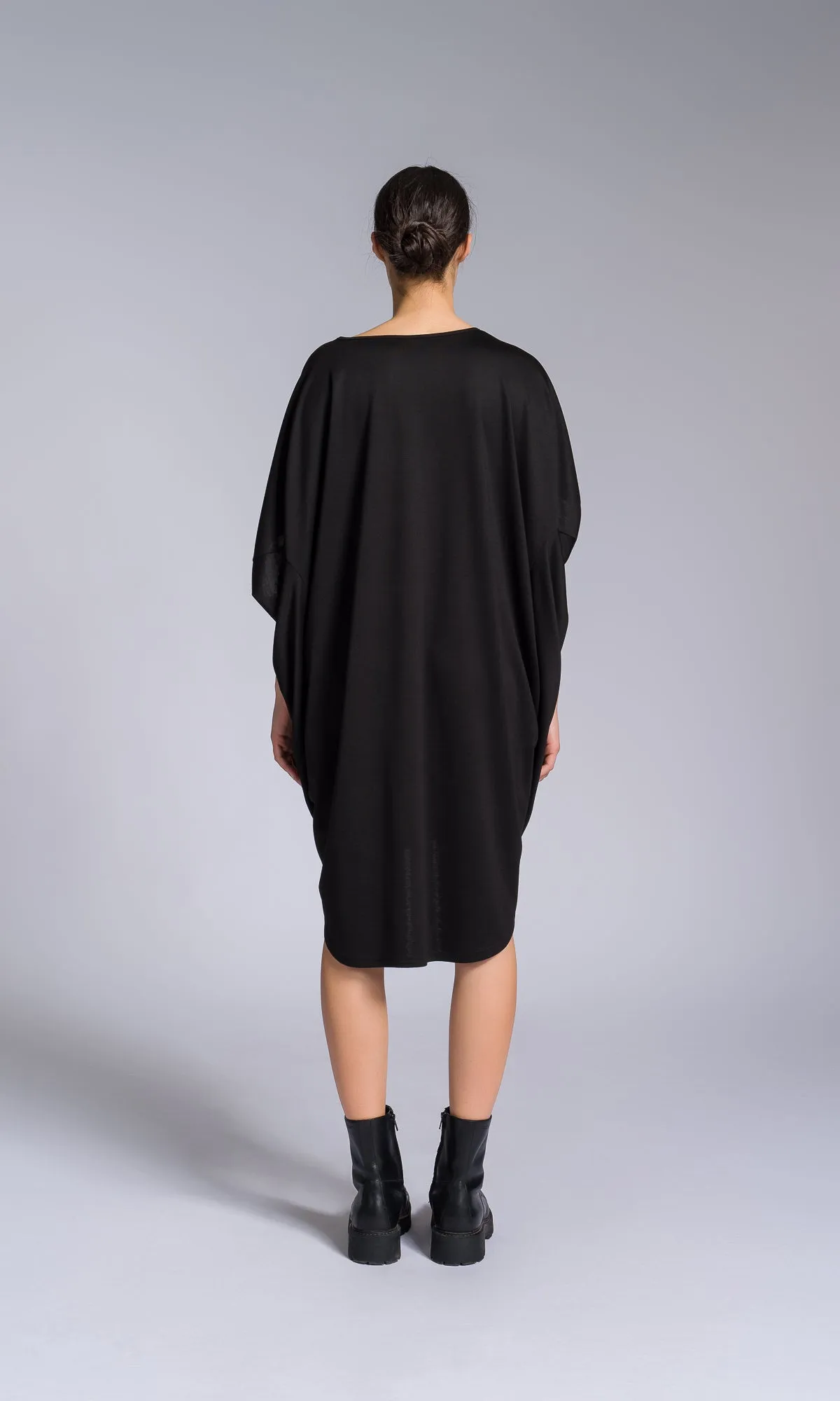 Wide Tucks Asymmetric Dress