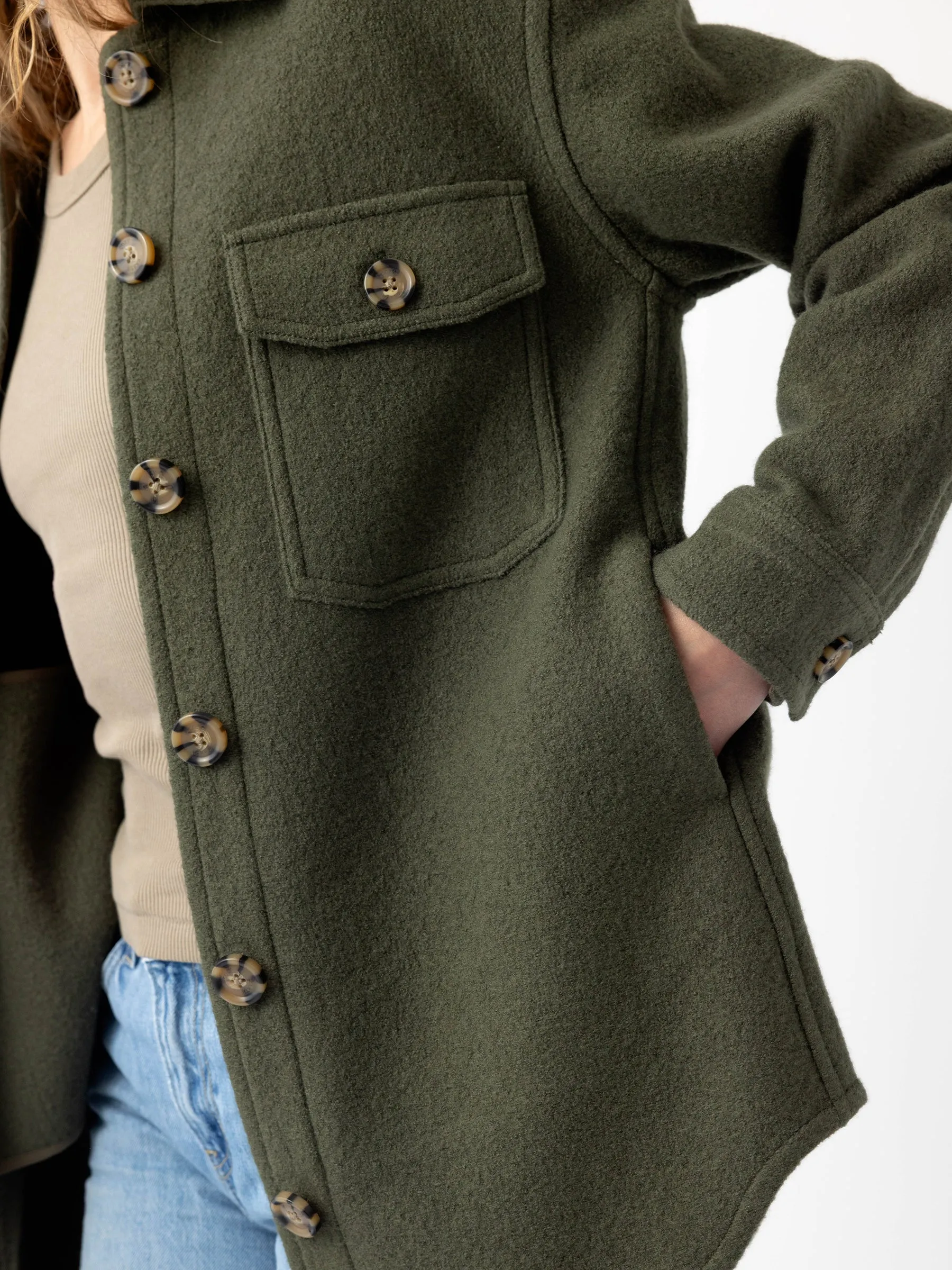 Women's Bouclé Shacket