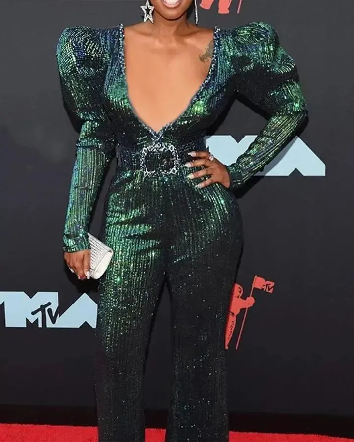 Women's New Sequin Lace Jumpsuit