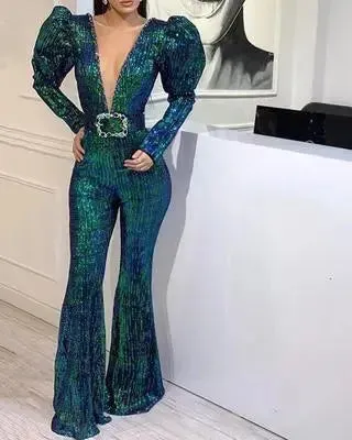 Women's New Sequin Lace Jumpsuit
