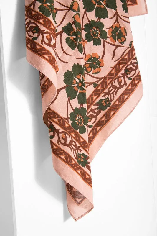 X-Large Versatile Floral Bandana