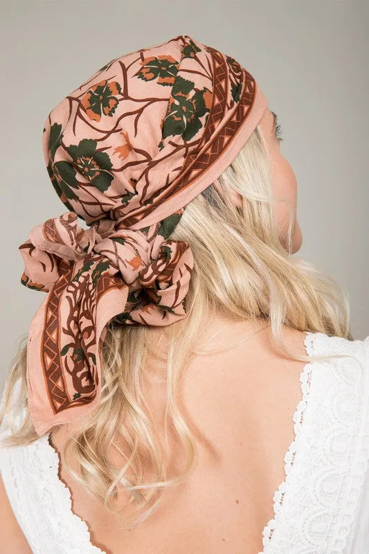 X-Large Versatile Floral Bandana